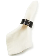 MacKenzie-Childs Check Glass Napkin Rings, Set of 4