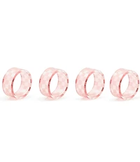 MacKenzie-Childs Check Glass Napkin Rings, Set of 4