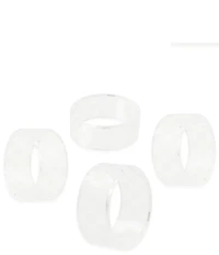 MacKenzie-Childs Check Glass Napkin Rings, Set of 4