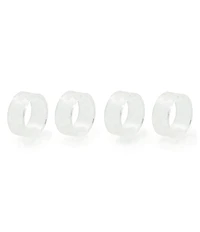 MacKenzie-Childs Check Glass Napkin Rings, Set of 4