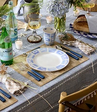 MacKenzie-Childs Check Glass Napkin Rings, Set of 4
