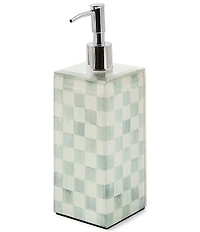 MacKenzie-Childs Check Glass Soap Pump