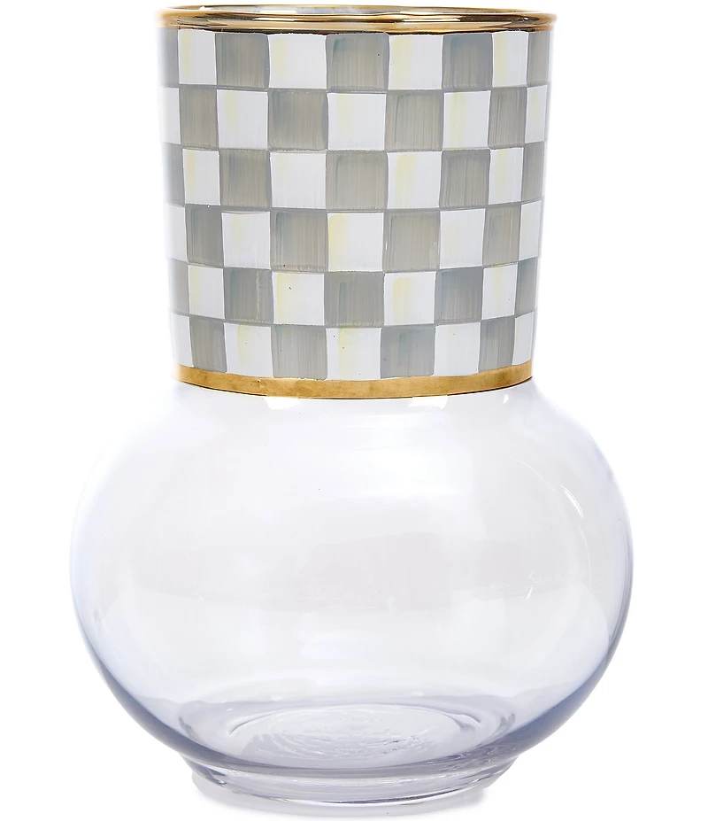 MacKenzie-Childs Check Glass Vase