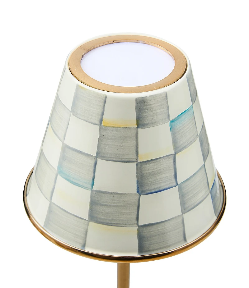 MacKenzie-Childs Check LED Rechargeable Cafe Table Lamp