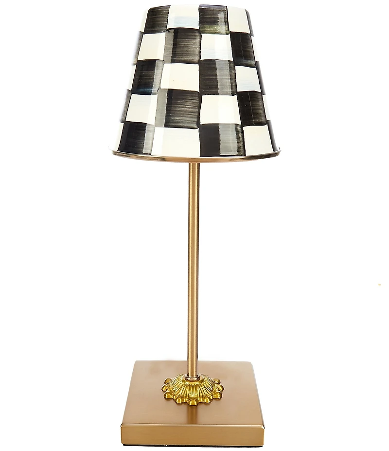 MacKenzie-Childs Check LED Rechargeable Cafe Table Lamp