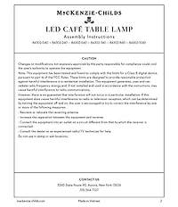 MacKenzie-Childs Check LED Rechargeable Cafe Table Lamp