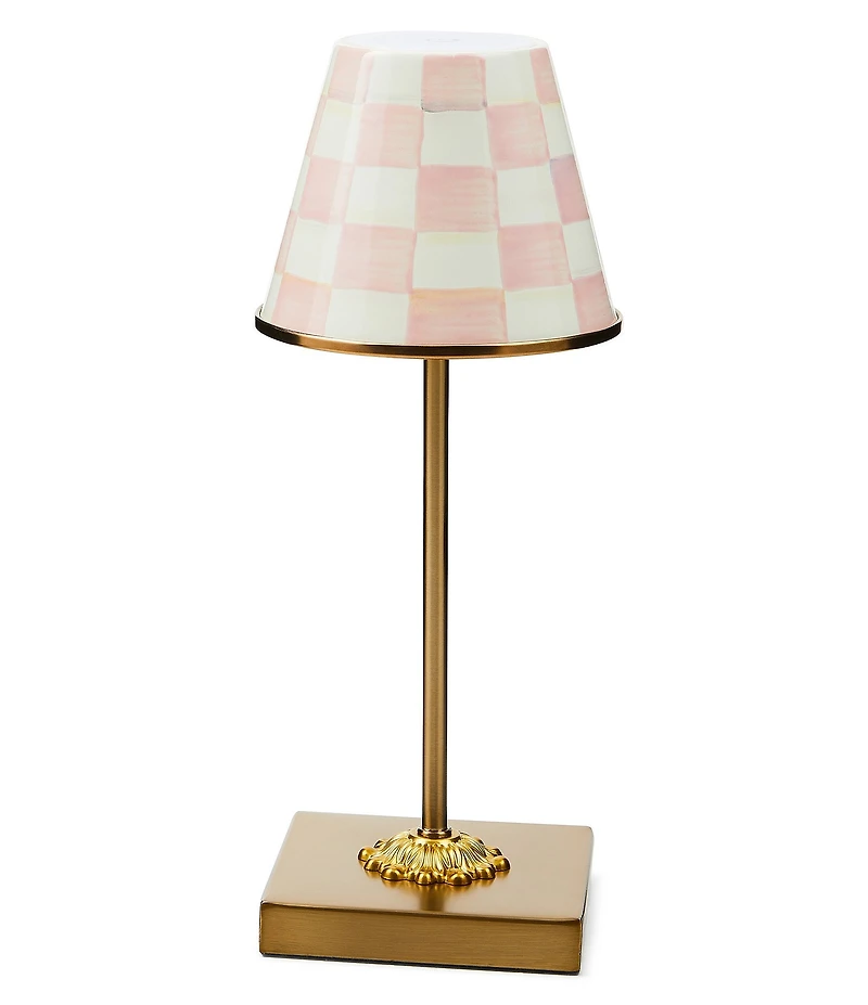 MacKenzie-Childs Check LED Rechargeable Cafe Table Lamp