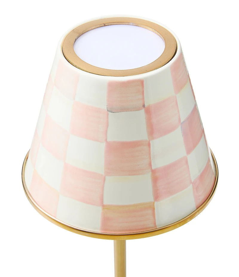 MacKenzie-Childs Check LED Rechargeable Cafe Table Lamp