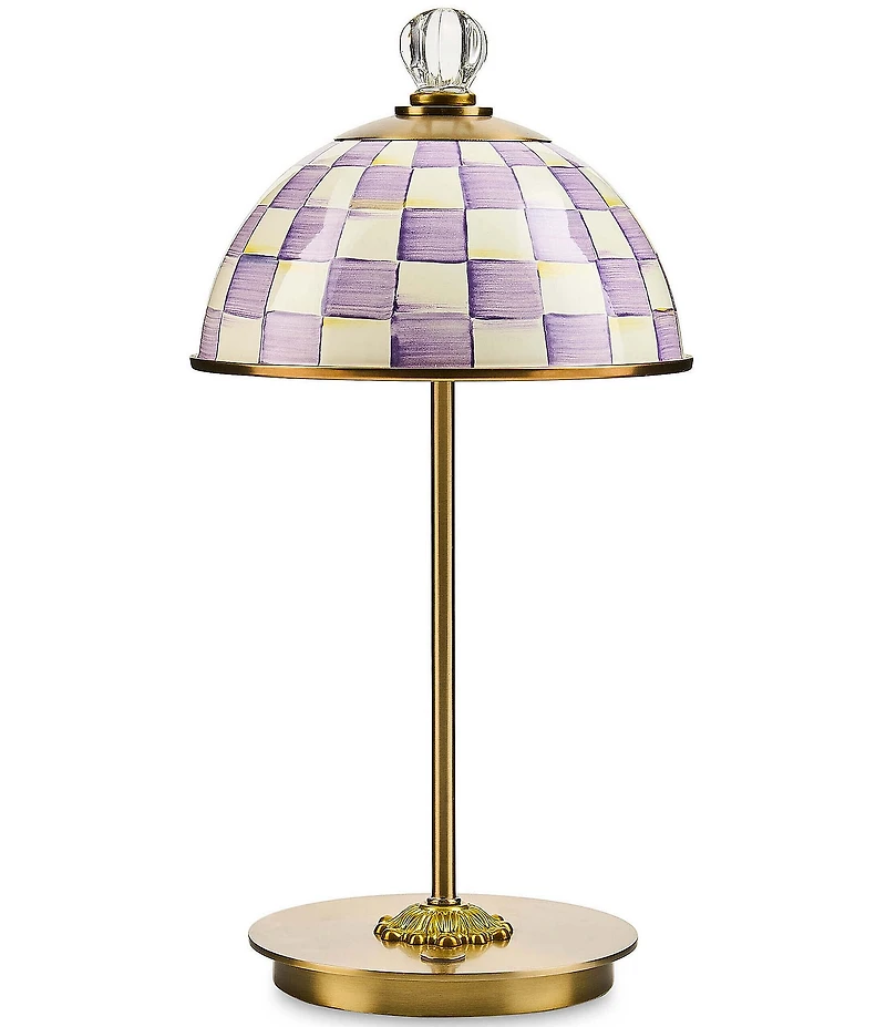 MacKenzie-Childs Check LED Rechargeable Dome Table Lamp