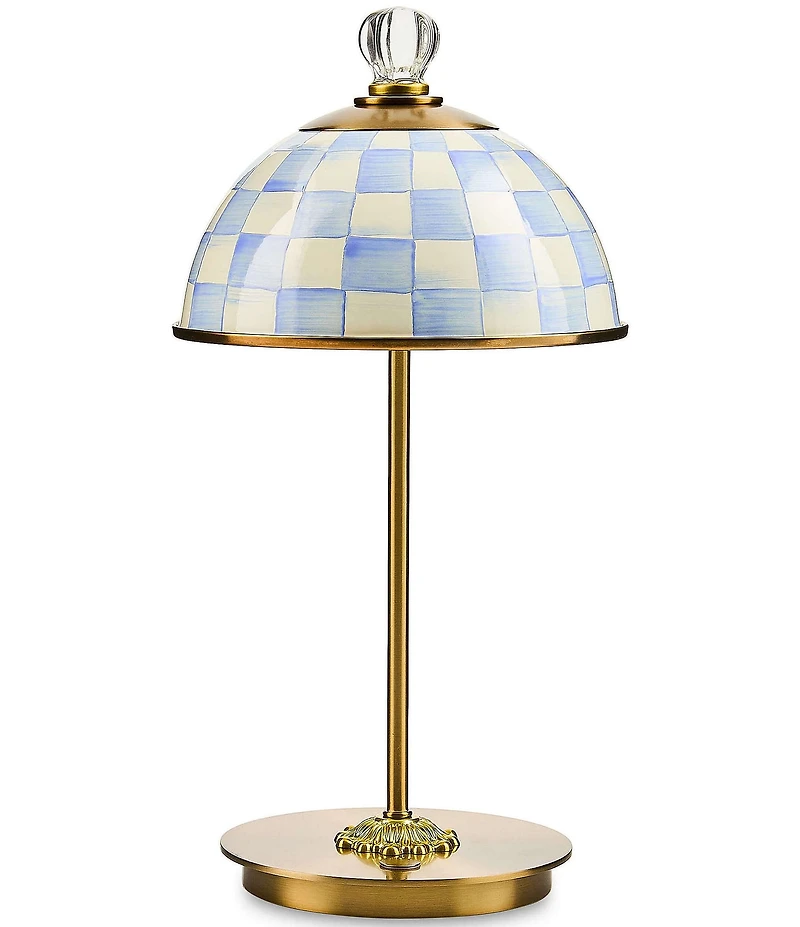 MacKenzie-Childs Check LED Rechargeable Dome Table Lamp