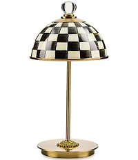 MacKenzie-Childs Check LED Rechargeable Dome Table Lamp