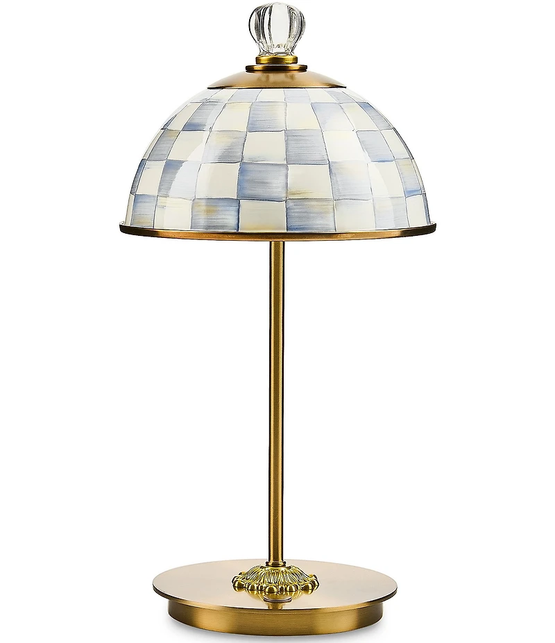 MacKenzie-Childs Check LED Rechargeable Dome Table Lamp