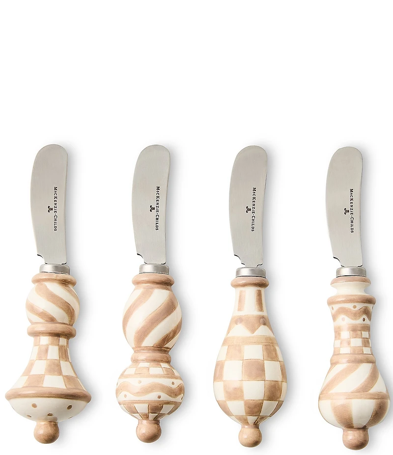 MacKenzie-Childs Check Party Spreaders, Set of 4