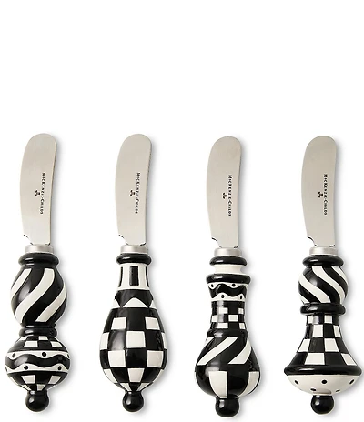 MacKenzie-Childs Check Party Spreaders, Set of 4