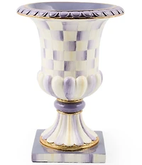 MacKenzie-Childs Check Pedestal Tabletop Urn Decor