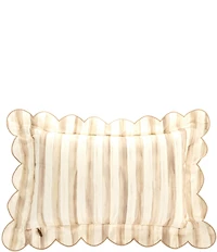 MacKenzie-Childs Check Reversible Scalloped Lumbar Throw Pillow