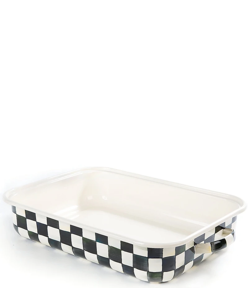 MacKenzie-Childs Check Roasting Pan With Rack