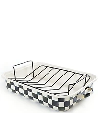 MacKenzie-Childs Check Roasting Pan With Rack