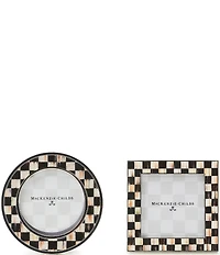MacKenzie-Childs Check Silver Plated Frames, Set of 2