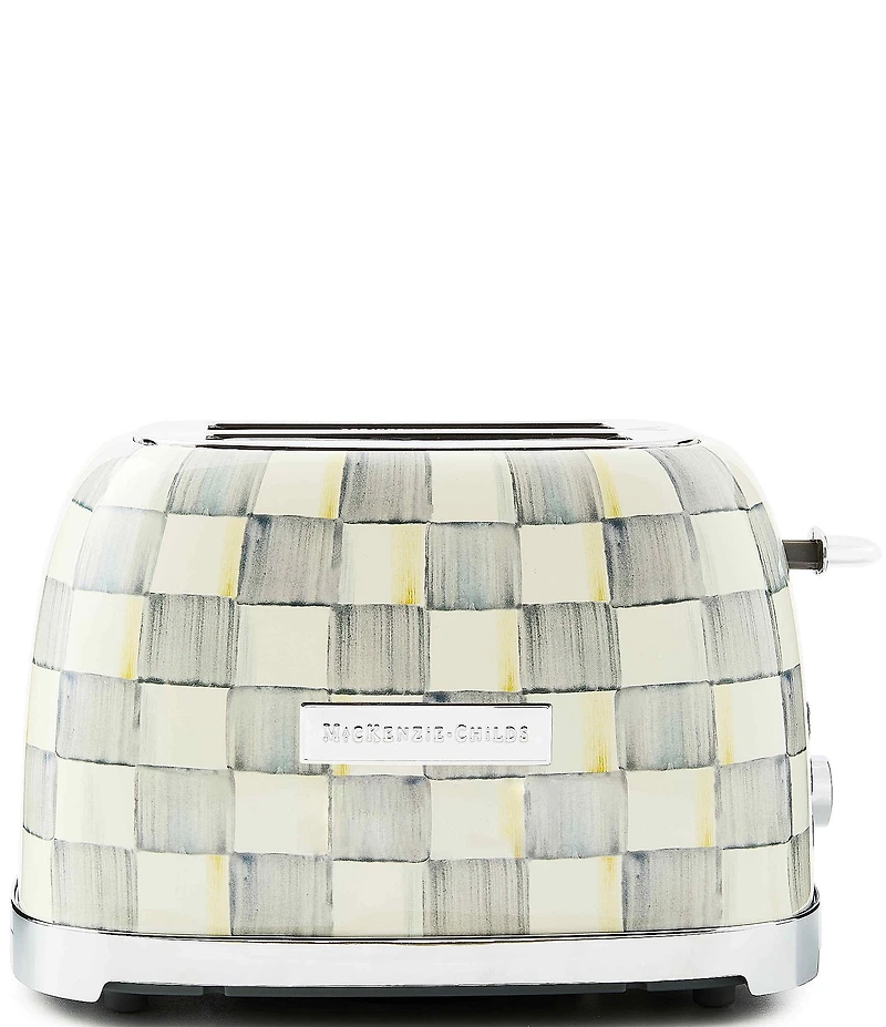 MacKenzie-Childs Check Stainless Steel 2-Slice Toaster