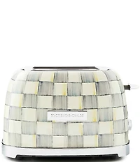 MacKenzie-Childs Check Stainless Steel 2-Slice Toaster