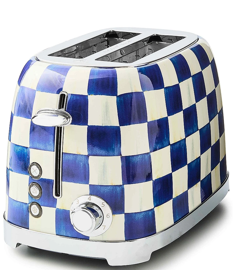 MacKenzie-Childs Check Stainless Steel 2-Slice Toaster