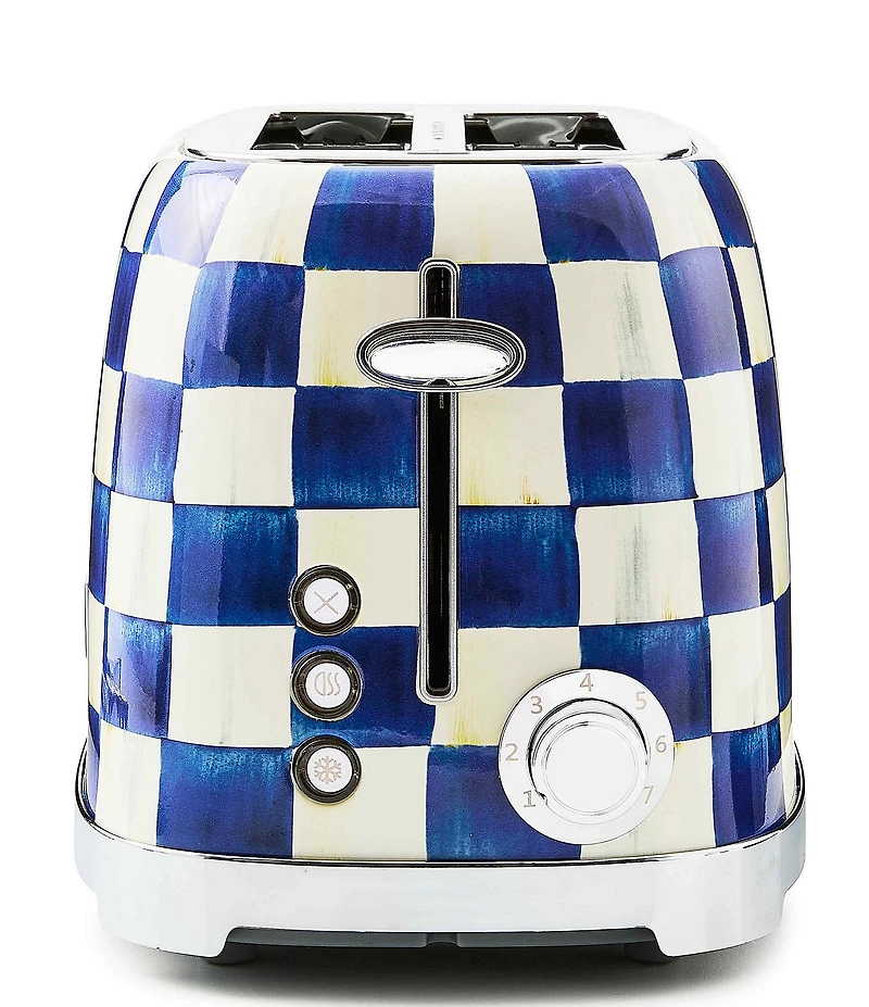 MacKenzie-Childs Check Stainless Steel 2-Slice Toaster
