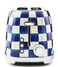 MacKenzie-Childs Check Stainless Steel 2-Slice Toaster