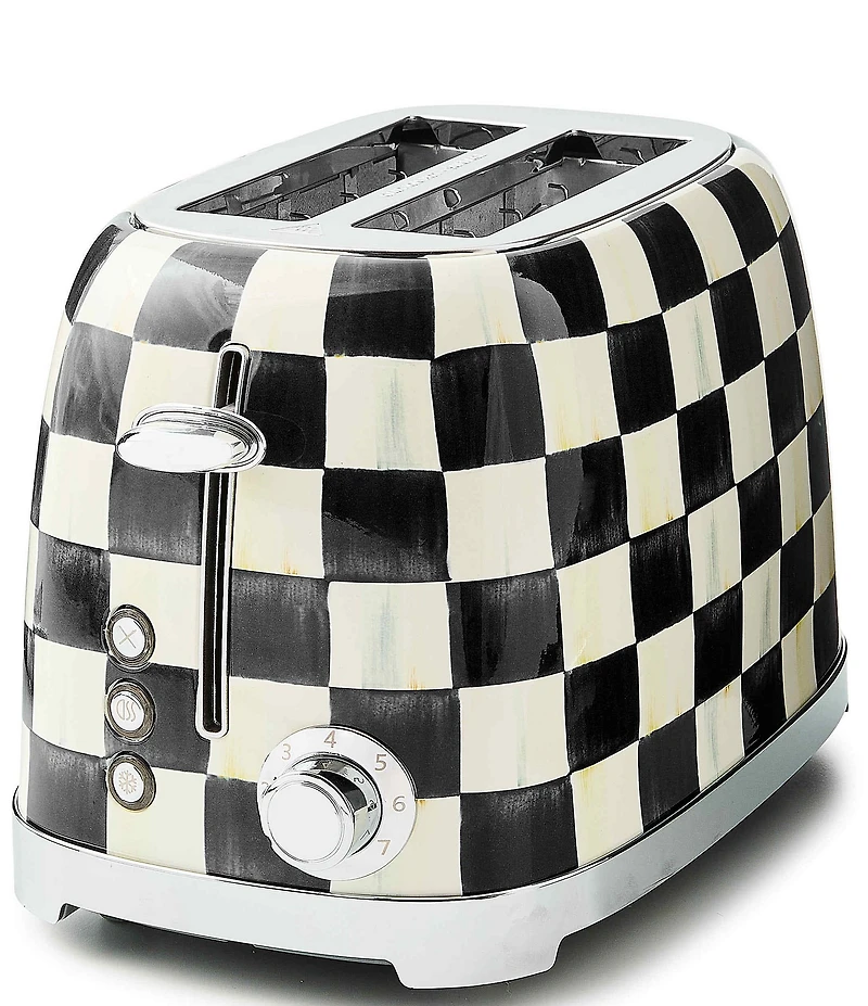 MacKenzie-Childs Check Stainless Steel 2-Slice Toaster