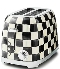 MacKenzie-Childs Check Stainless Steel 2-Slice Toaster