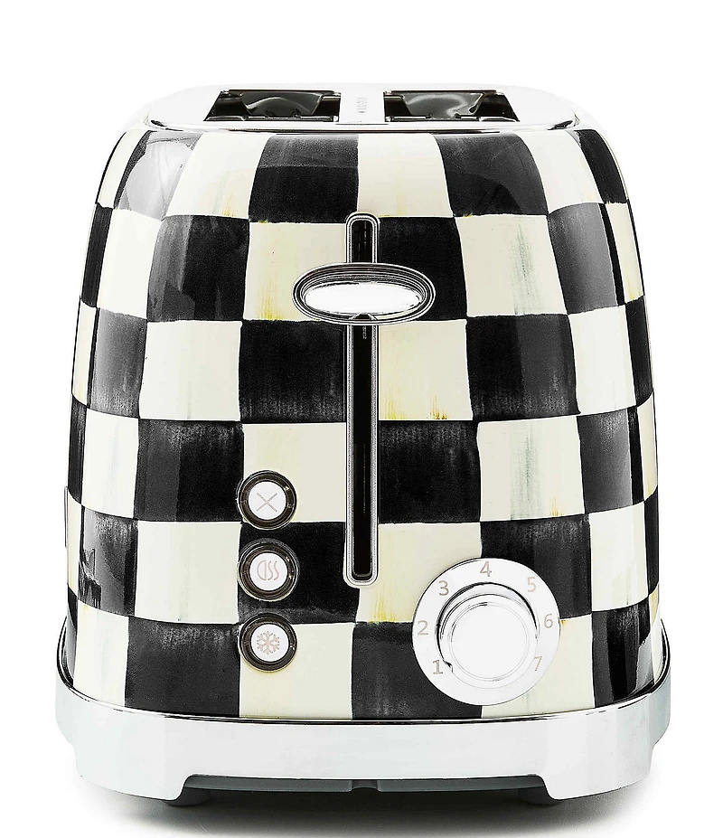 MacKenzie-Childs Check Stainless Steel 2-Slice Toaster