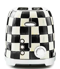 MacKenzie-Childs Check Stainless Steel 2-Slice Toaster