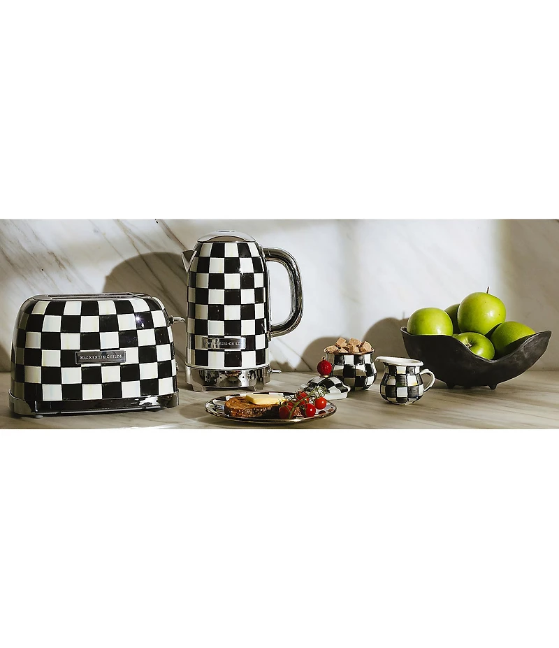 MacKenzie-Childs Check Stainless Steel 2-Slice Toaster