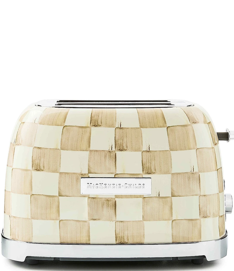 MacKenzie-Childs Check Stainless Steel 2-Slice Toaster