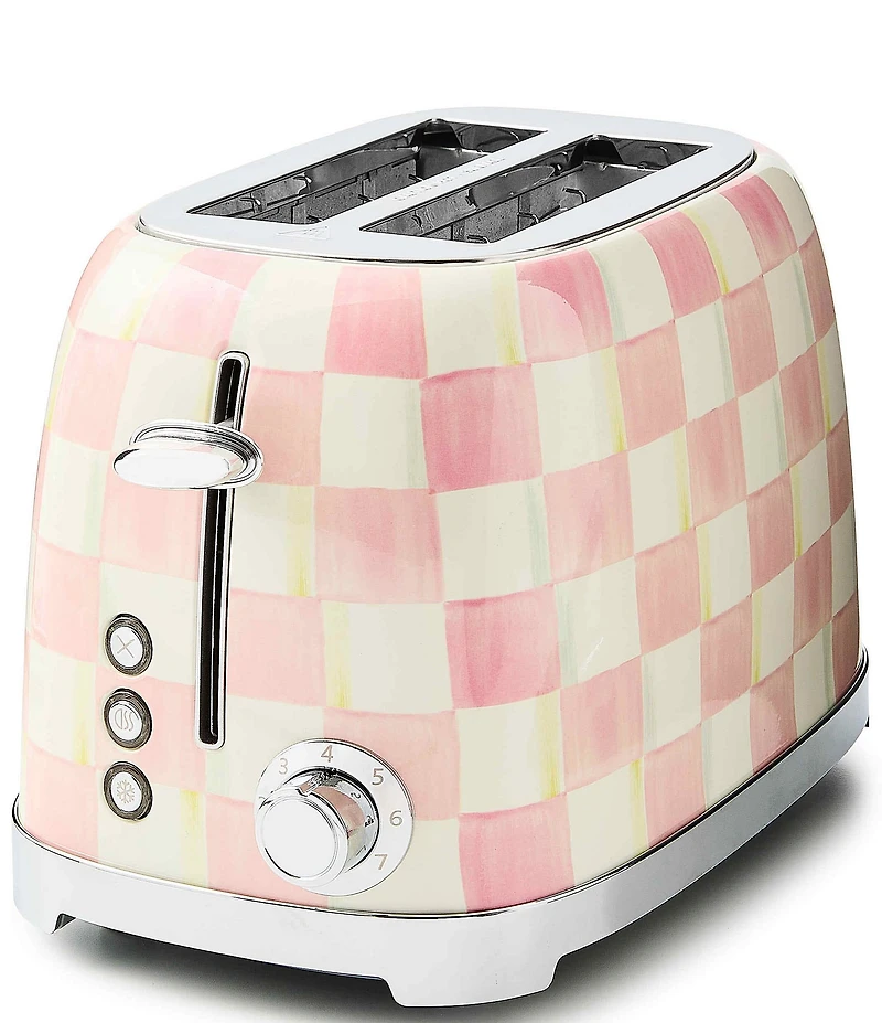 MacKenzie-Childs Check Stainless Steel 2-Slice Toaster