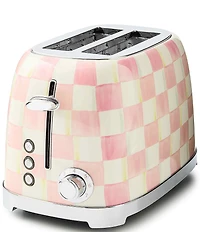 MacKenzie-Childs Check Stainless Steel 2-Slice Toaster