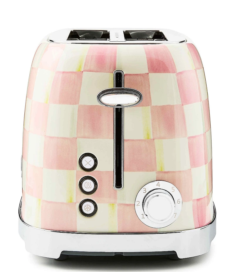 MacKenzie-Childs Check Stainless Steel 2-Slice Toaster