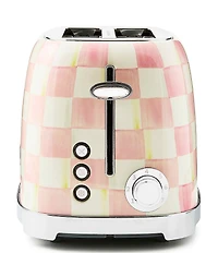 MacKenzie-Childs Check Stainless Steel 2-Slice Toaster