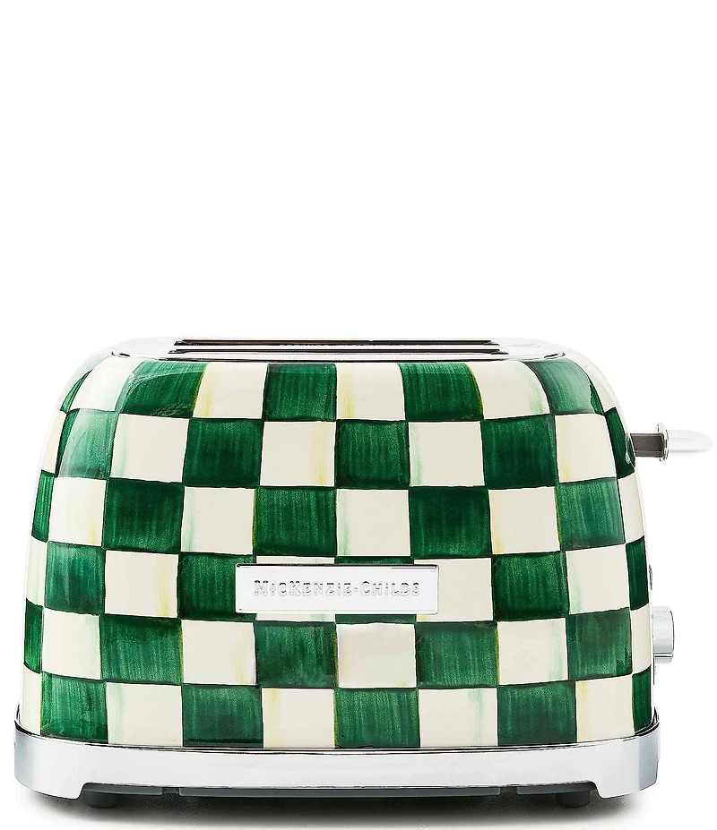 MacKenzie-Childs Check Stainless Steel 2-Slice Toaster