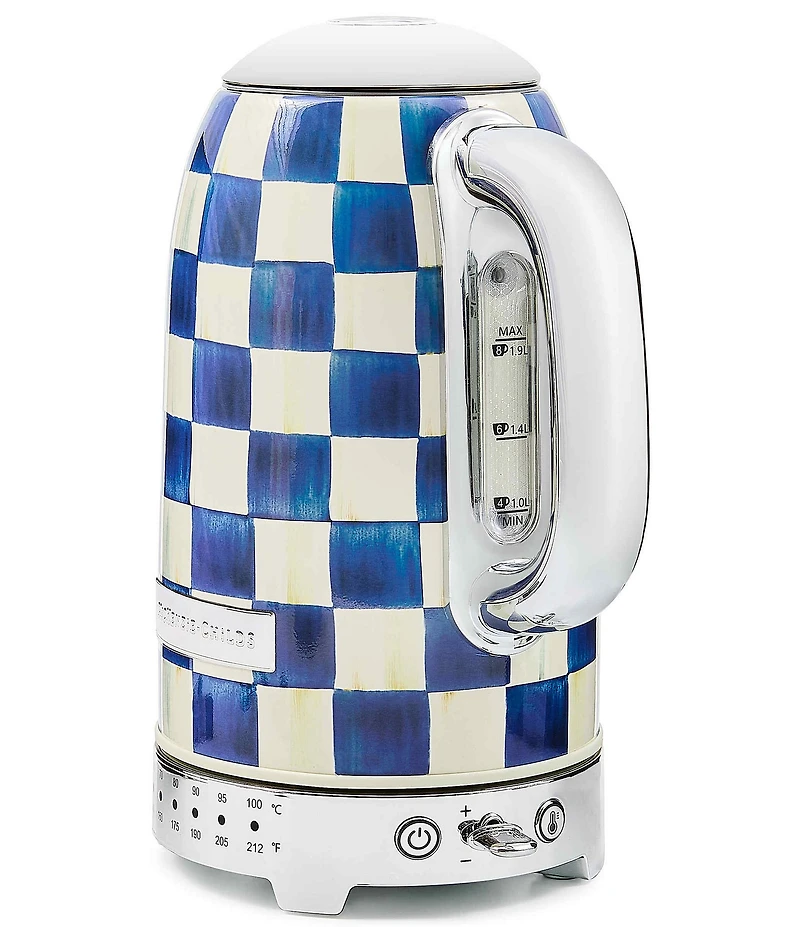 MacKenzie-Childs Check Stainless Steel Electric Kettle