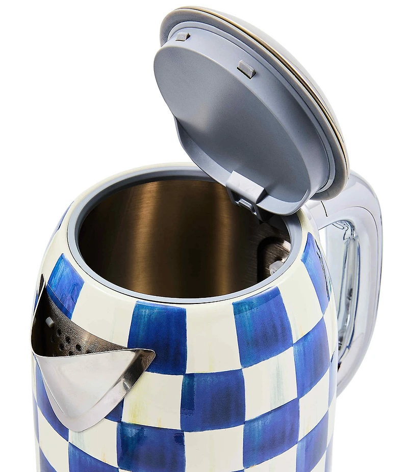 MacKenzie-Childs Check Stainless Steel Electric Kettle