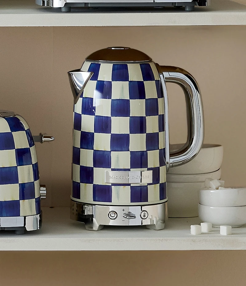 MacKenzie-Childs Check Stainless Steel Electric Kettle
