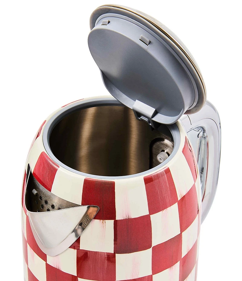 MacKenzie-Childs Check Stainless Steel Electric Kettle