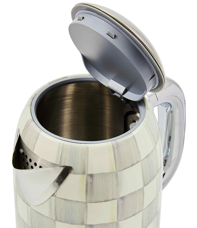 MacKenzie-Childs Check Stainless Steel Electric Kettle