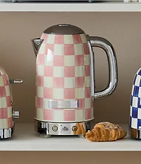 MacKenzie-Childs Check Stainless Steel Electric Kettle