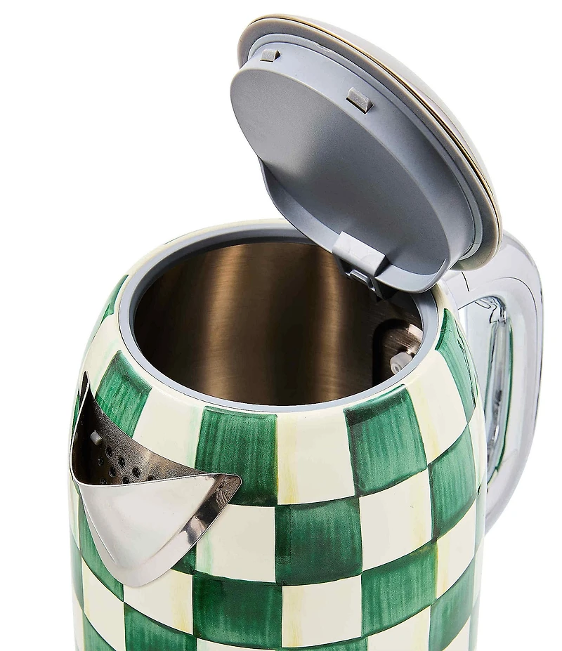 MacKenzie-Childs Check Stainless Steel Electric Kettle