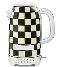 MacKenzie-Childs Check Stainless Steel Electric Kettle