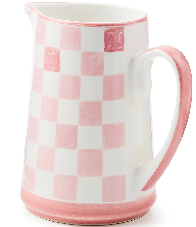 MacKenzie-Childs Check Stoneware Pitcher, 1.75 Qt.