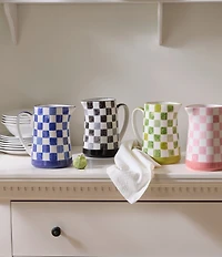 MacKenzie-Childs Check Stoneware Pitcher, 1.75 Qt.