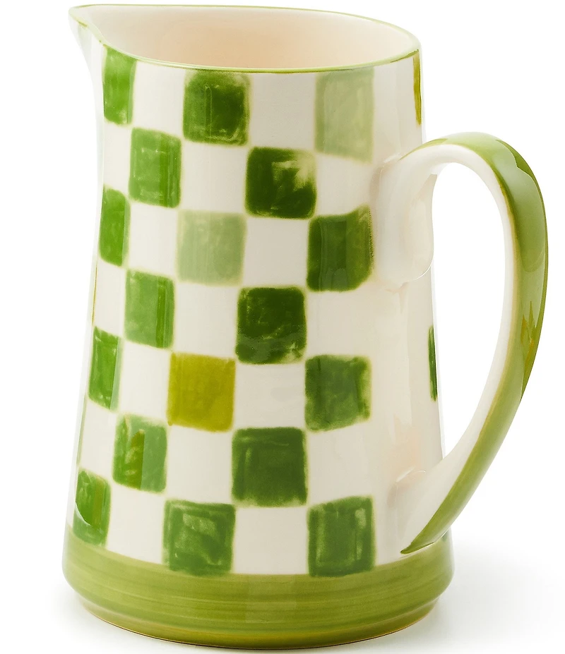 MacKenzie-Childs Check Stoneware Pitcher, 1.75 Qt.